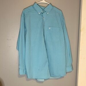 Ariat Men's Light Blue Patterned Shirt